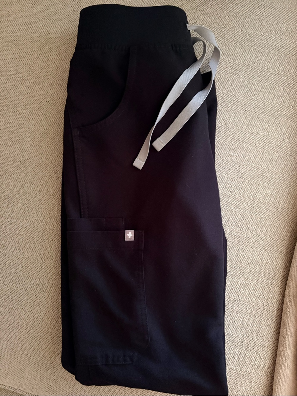 Kade Figs Black Scrub Pants